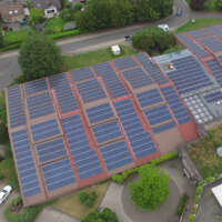 Luftbild vom Projekt Königswinter mit Trafostation